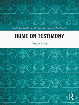 cover image of Hume on Testimony